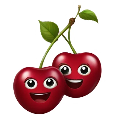 two cherries happy smiling sticker