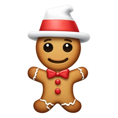 Gingerbread man wearing maga hat sticker