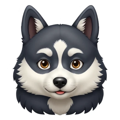 Black husky with white eyebrows  sticker