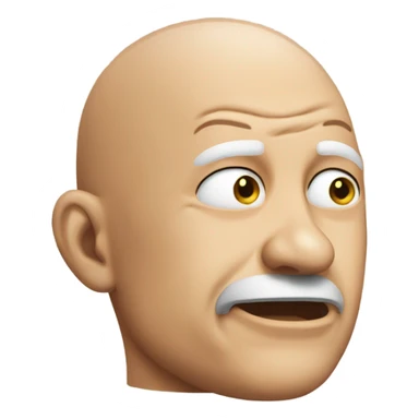 shiny bald head bald man crying sticker