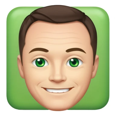 Tony Mortimer with green eyes sticker