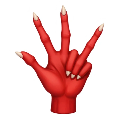 red evil pointing fingure sticker
