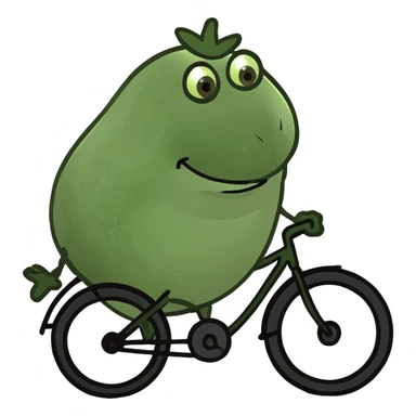 eggplant on a bike sticker