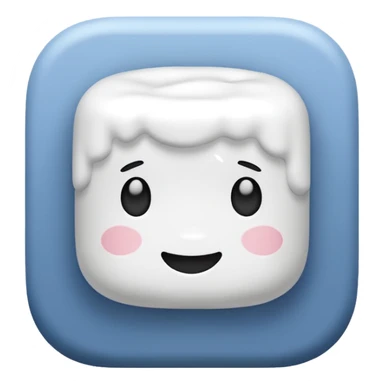 just plain marshmallow, no humanize, sticker