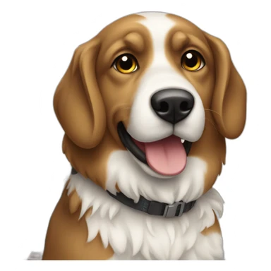 Chien qui fait du ski sticker