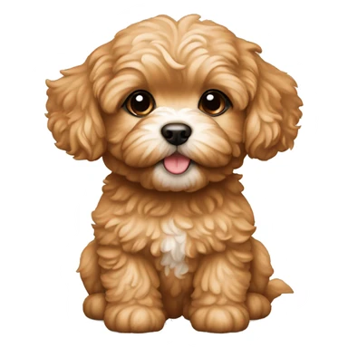 caramel maltipoo puppy sticker