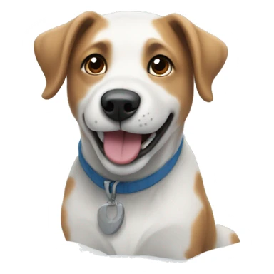 My dog playing in the snow sticker