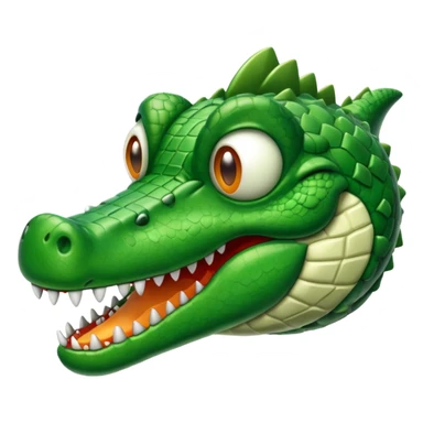 crocodile face and plane sticker