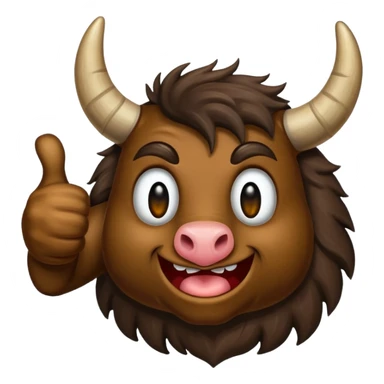 Emoji like (thumbs up) bull's hoof sticker