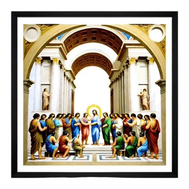 The school of Athens Painting sticker