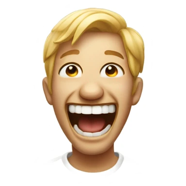 laughing out loud without showing teeth sticker