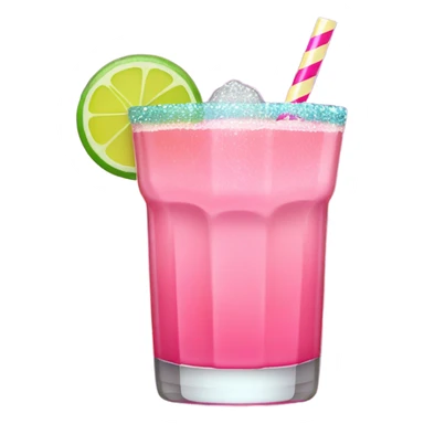 Pink slushy margarita with glitter  sticker