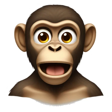 Monkey mouth closed shut sticker