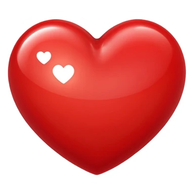 Big bright glowing love heart sticker