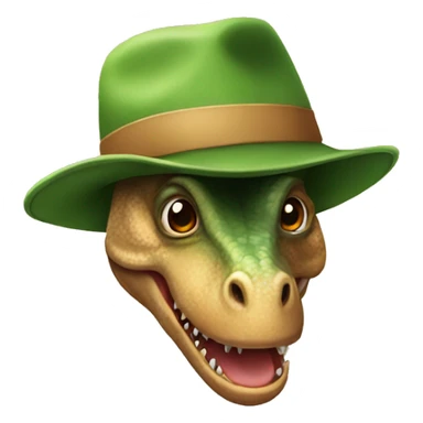 Dinosaur wearing a hat sticker