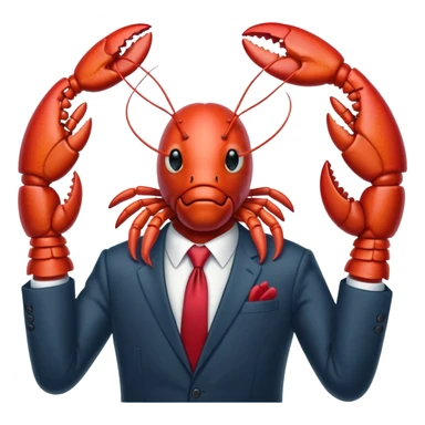 A lobster investing in startups sticker