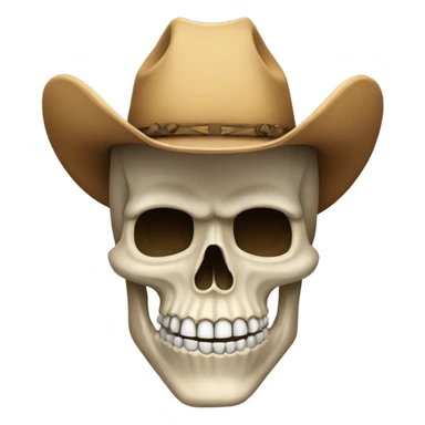 Cowboy skull sticker