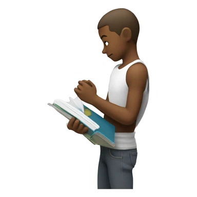 hand picking up book from behind, make sure color theme is white sticker