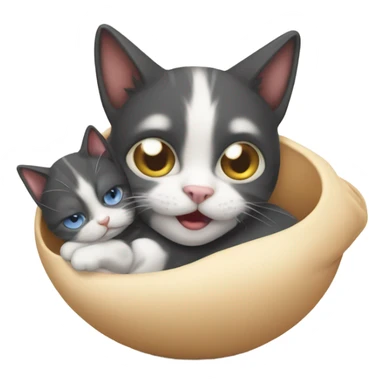 cat having a baby sticker