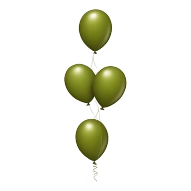Olive color balloon sticker