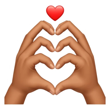 two hands creating a big heart sticker