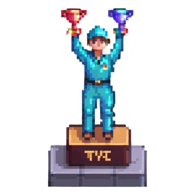 racing victory podium with three places for winners sticker