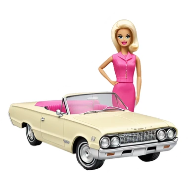 Barbie’s 1963 Oldsmobile Jetfire convertible  sticker
