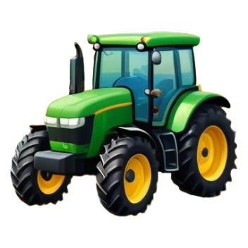 An icon showing tractors in a colorful rural landscape, inspired by Farming Simulator 22. The design features vibrant fields, barns, and crops under a bright sky, with tractors working the land. The peaceful and immersive farming environment is highlighted with a transparent background sticker