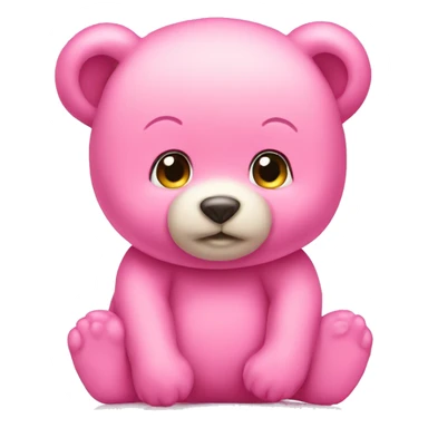 Pink baby bear  sticker