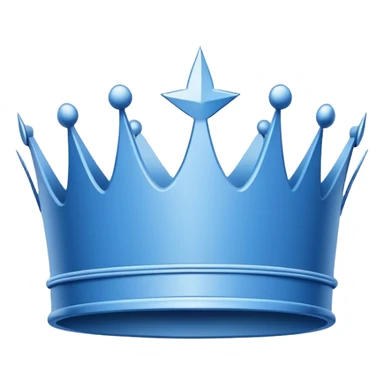 plain blue blueprint plan, side view, with a simple white line crown sketch sticker