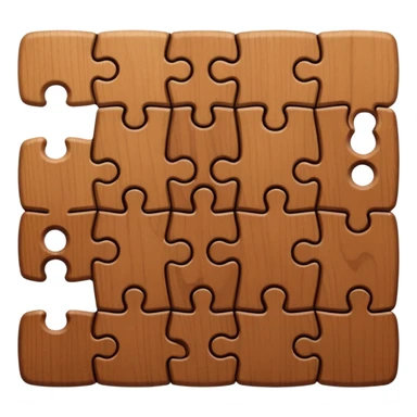 puzzle brown sticker