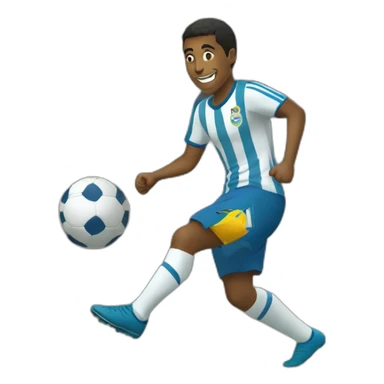 criança jogando bola sticker