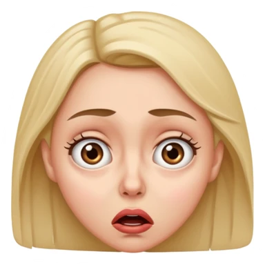 A realistic waist-up portrait of a frightened woman sticker