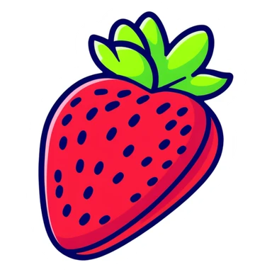 neon acid strawberry sticker