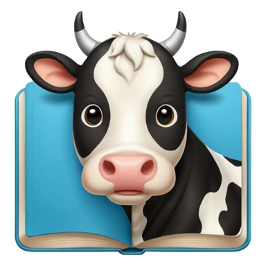 Cow print journal sticker
