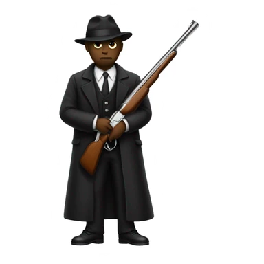 mafia member with shotgun sticker