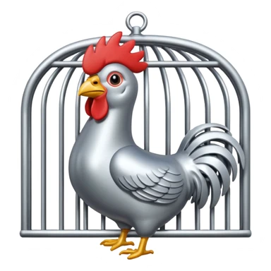 Cock caged  sticker