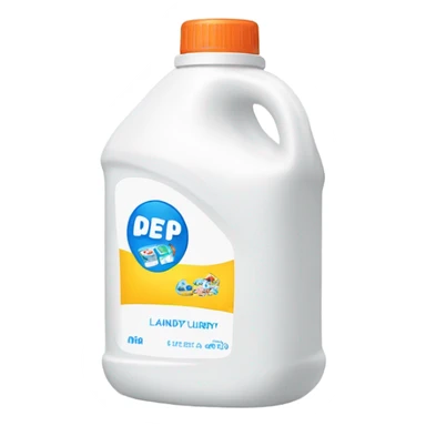 White laundry detergent bottle  sticker