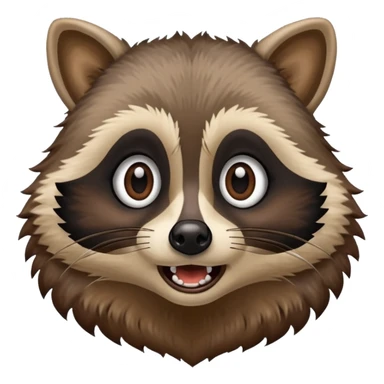 Startled panicked raccoon who got caught sticker