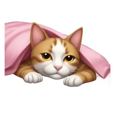 Glamorous cat sleeping in bed sticker