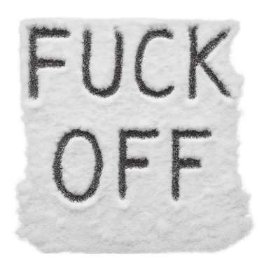 winter  snowFuck off text , remove background sticker