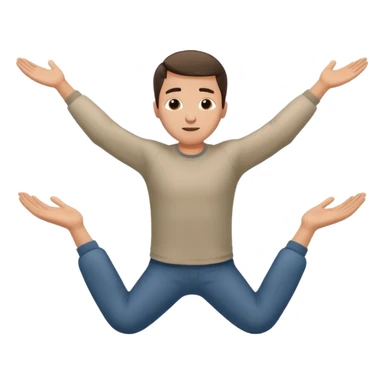 man prostrates himself asking for help sticker