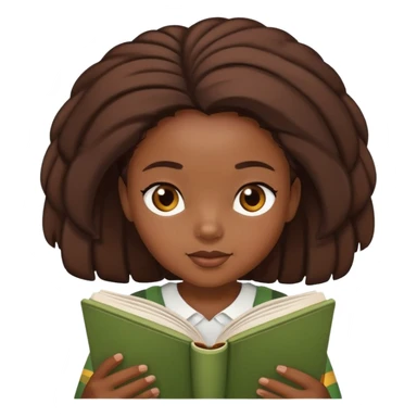 Zimbabwean girl reading a book sticker