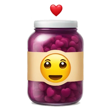 jar with a heart label on it  sticker