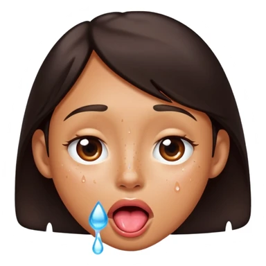 freaky with tongue out and water sticker