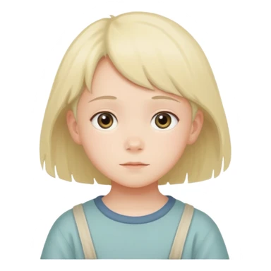 Ghibli style illustration of a child painting with soft colours sticker