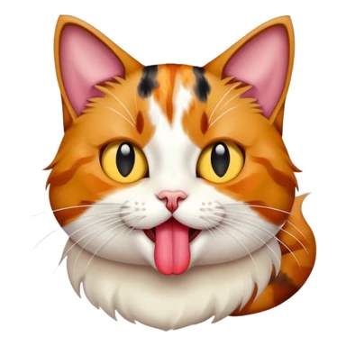 katze mit rausgestreckter zunge sticker