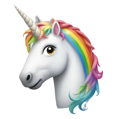 Unicorn with rainbow sticker