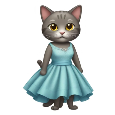 Cat in a dress sticker