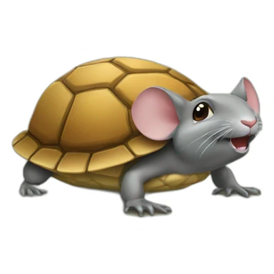 Souris sur tortue sticker